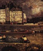 James Wilson Morrice The Left Branch of the Seine before the Place Dauphine France oil painting reproduction